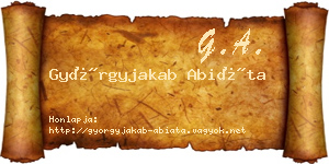 Györgyjakab Abiáta névjegykártya